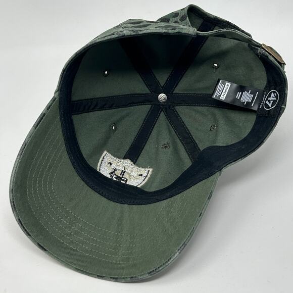 Las Vegas Raiders Hat Baseball Cap Cheetah Jaguar Leopard Print Strapback Green - Picture 4 of 9